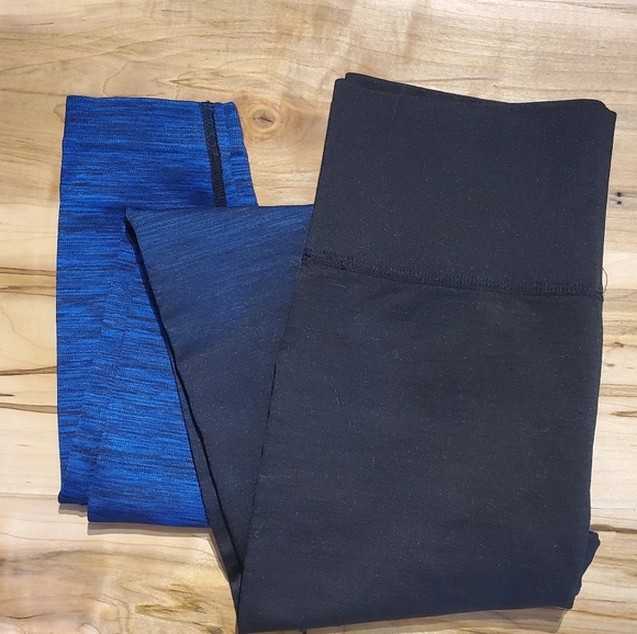 ELECTRIC YOGA | High-Rise Ombre Black & Blue Active Leggings - Picture 2 of 6